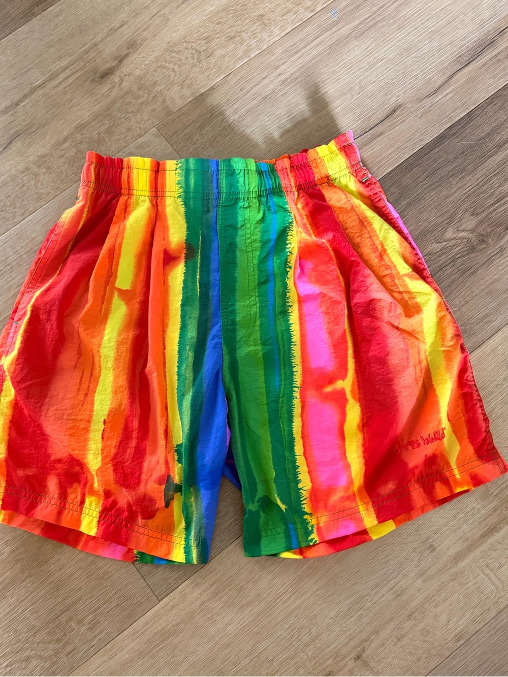 Jams World unisex Multicolor Rainbow Stripe Athletic Shorts